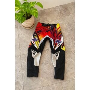 Thor Phase Stix Women's Motocross Riding Pants Red Yellow MX Gear Sz 14 Racing